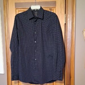Apt. 9 Men's Dark Black Patterned Shirt
